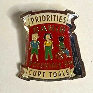 VTG 1999 Priorities SAHIB Potentate Curt Toale Lapel Hat Pin 1"x1"